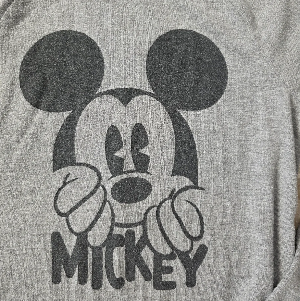 Mickey Mouse, Disney, Crew Neck, Grey, Small, Sweater, Comfortable‎